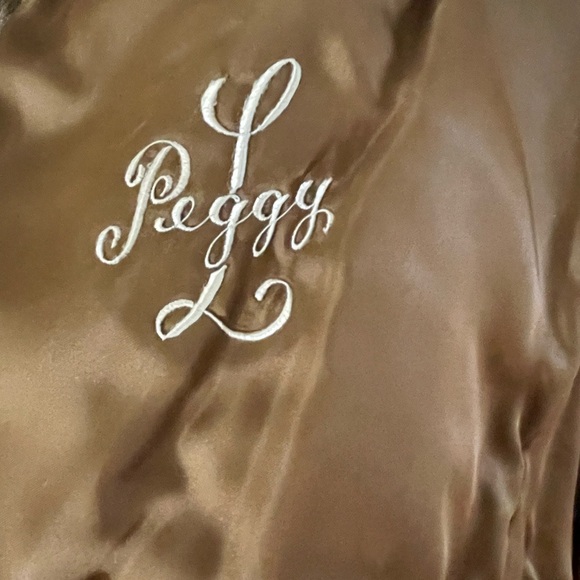 Vintage 70s Evan’s Silver Fox Fur & Brown Leather Jacket Hook Closure Medium - Picture 10 of 12